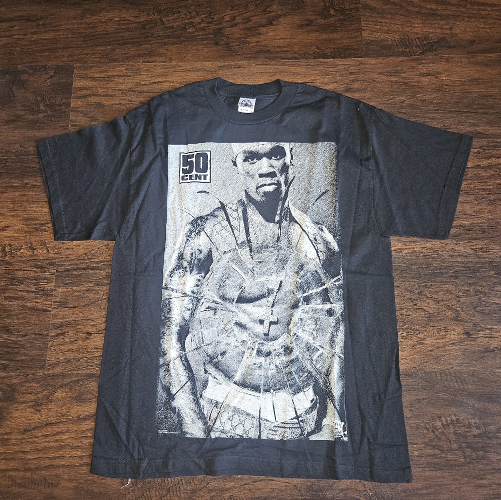 Vintage 2003 50 CENT Get Rich Or Die Tryin Album Promotional T-Shirt Size Large
